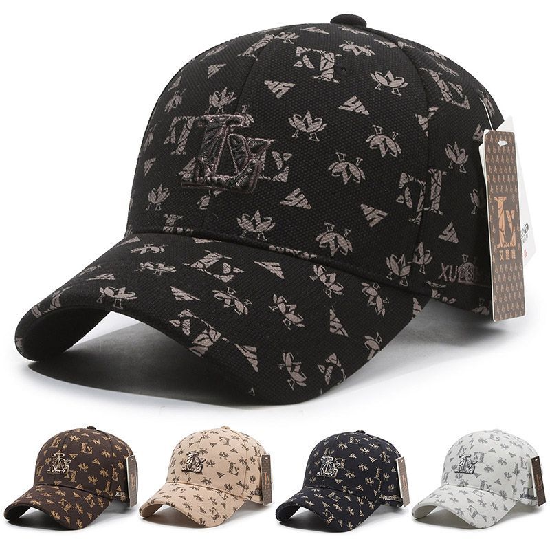 L家秋冬新款加厚刺绣字母棒球帽满印韩版鸭舌帽休闲百搭情侣帽子