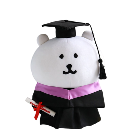 毕业公仔自嘲熊吉伊卡哇小八乌萨奇吉伊公仔畢業袍玩偶学士服定制