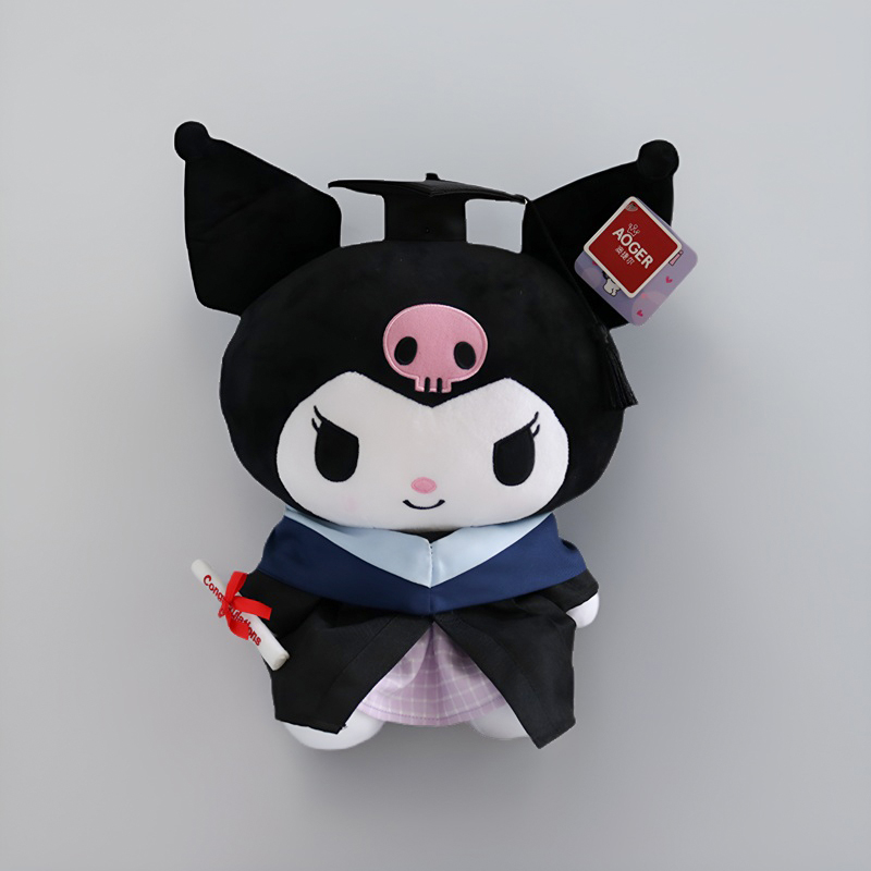 毕业公仔袍硕士熊公仔玩偶博士帽学士服玩具礼物定制HKU香港大学