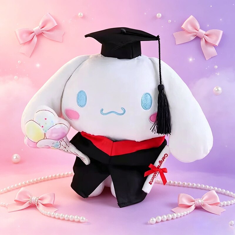 毕业公仔玉桂狗玩偶娃娃博士帽学士服肉桂狗幼儿园大学礼物定制