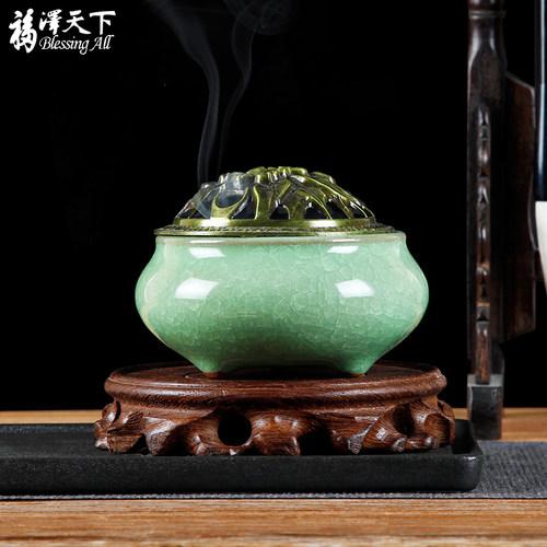 福泽天下艾草薰炉盘香炉陶瓷香