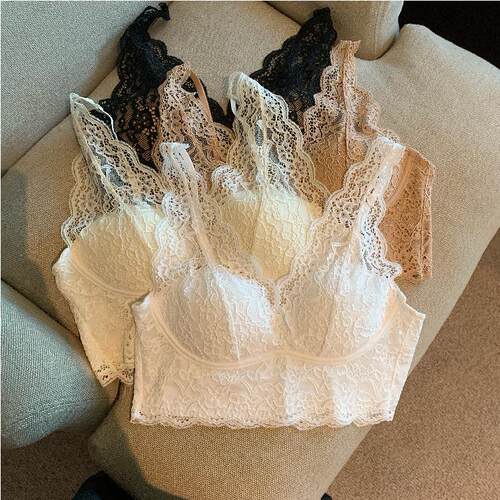 蕾丝胸垫一体吊带美背背心优品质