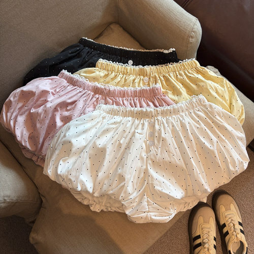 花边拼接休闲阔腿短裤优品质