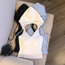 Jade Closet直营店推荐~美德拉甜酷风带胸垫外穿无袖连帽背心上衣