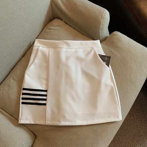 高腰撞色一步包臀半身短裙优品质