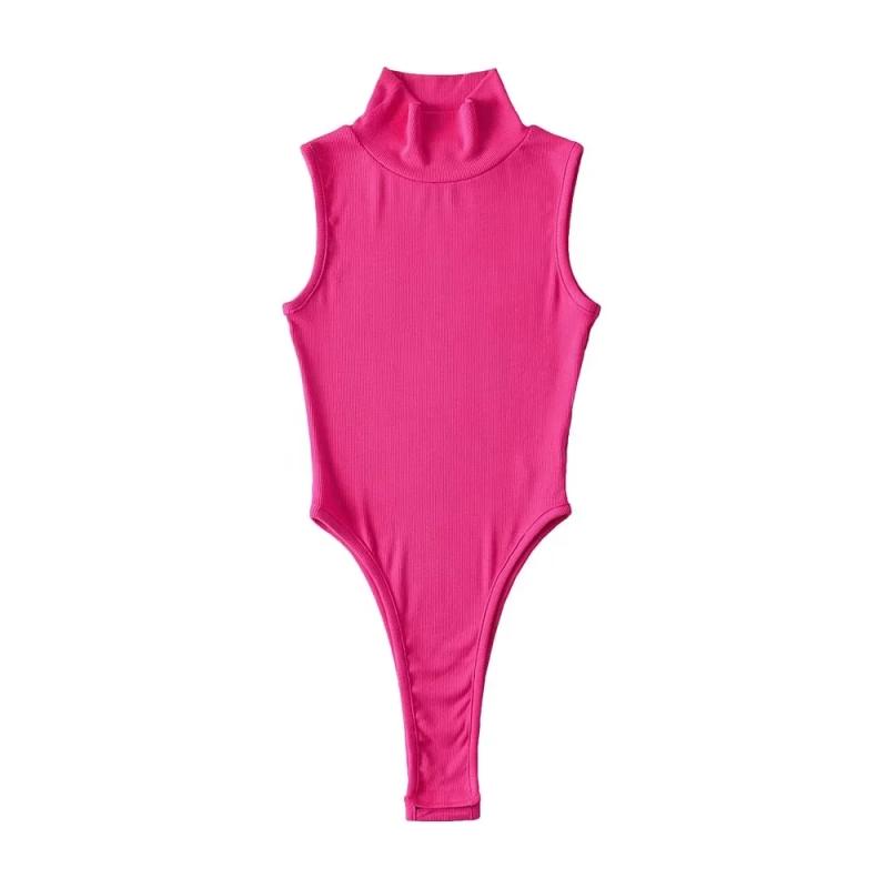 小半高领连裆连体连身欧美风背心