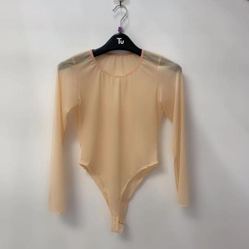 欧美细网纱连体超薄镂空透明上衣