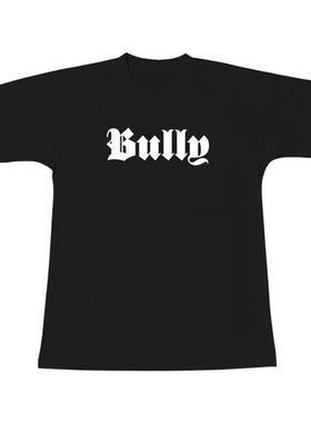 现货Yeezy Bully周边圆领短袖哥特字母短袖kanye新专辑