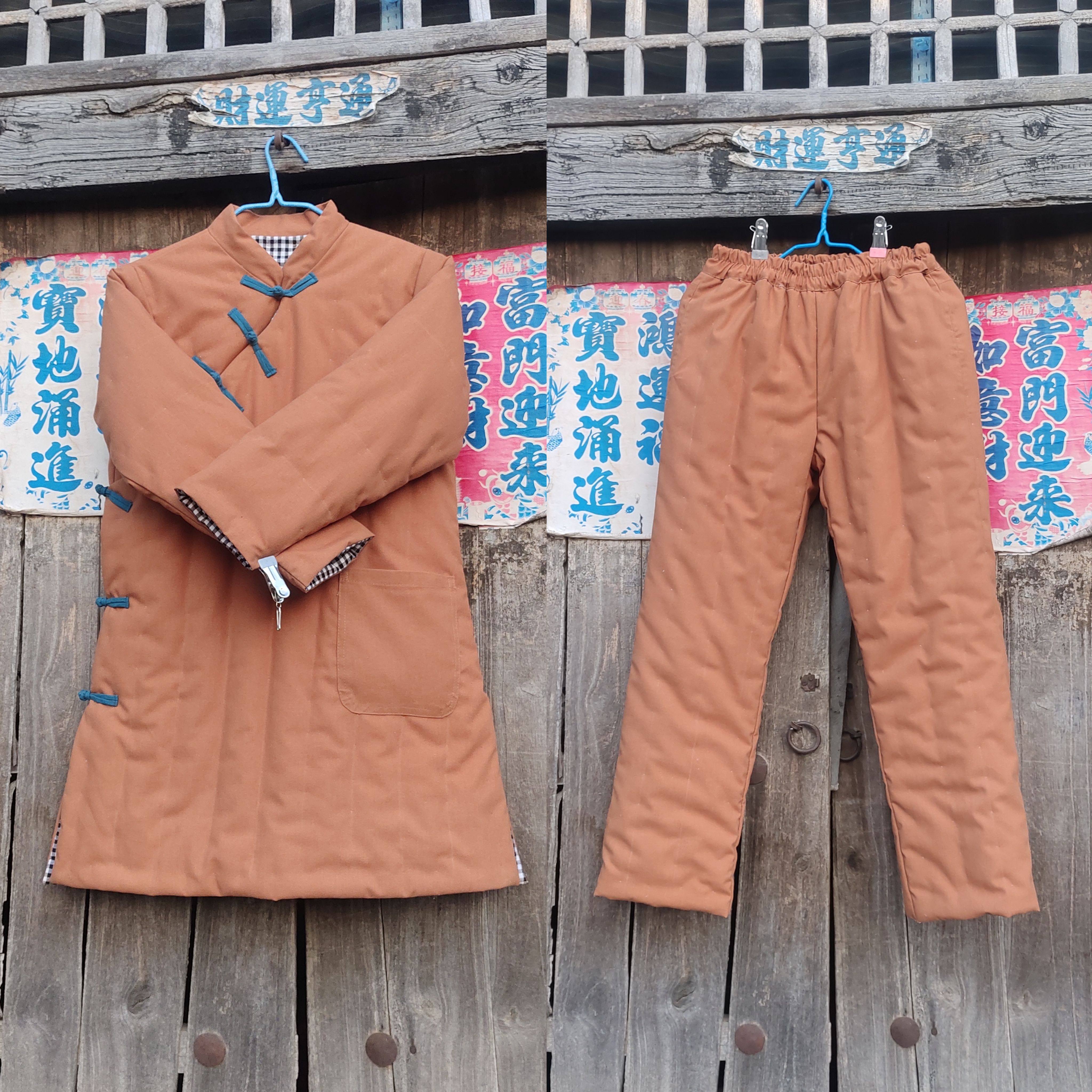 冬季纯手工老棉衣套装女加厚保暖棉服国潮新中式高端舒适棉袄儿童