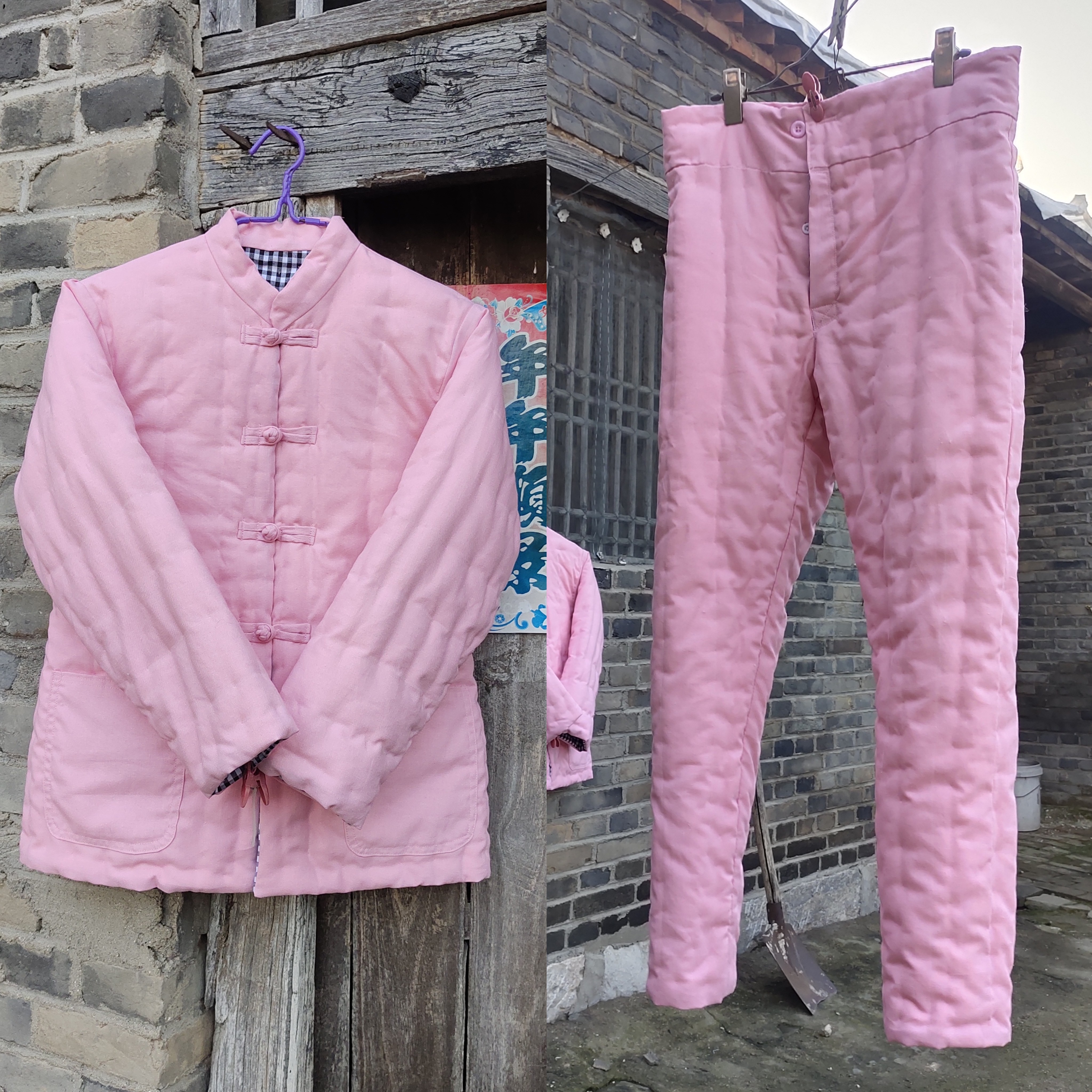 冬季纯手工老棉衣套装女加厚保暖棉服新中式高端舒适棉袄棉裤儿童