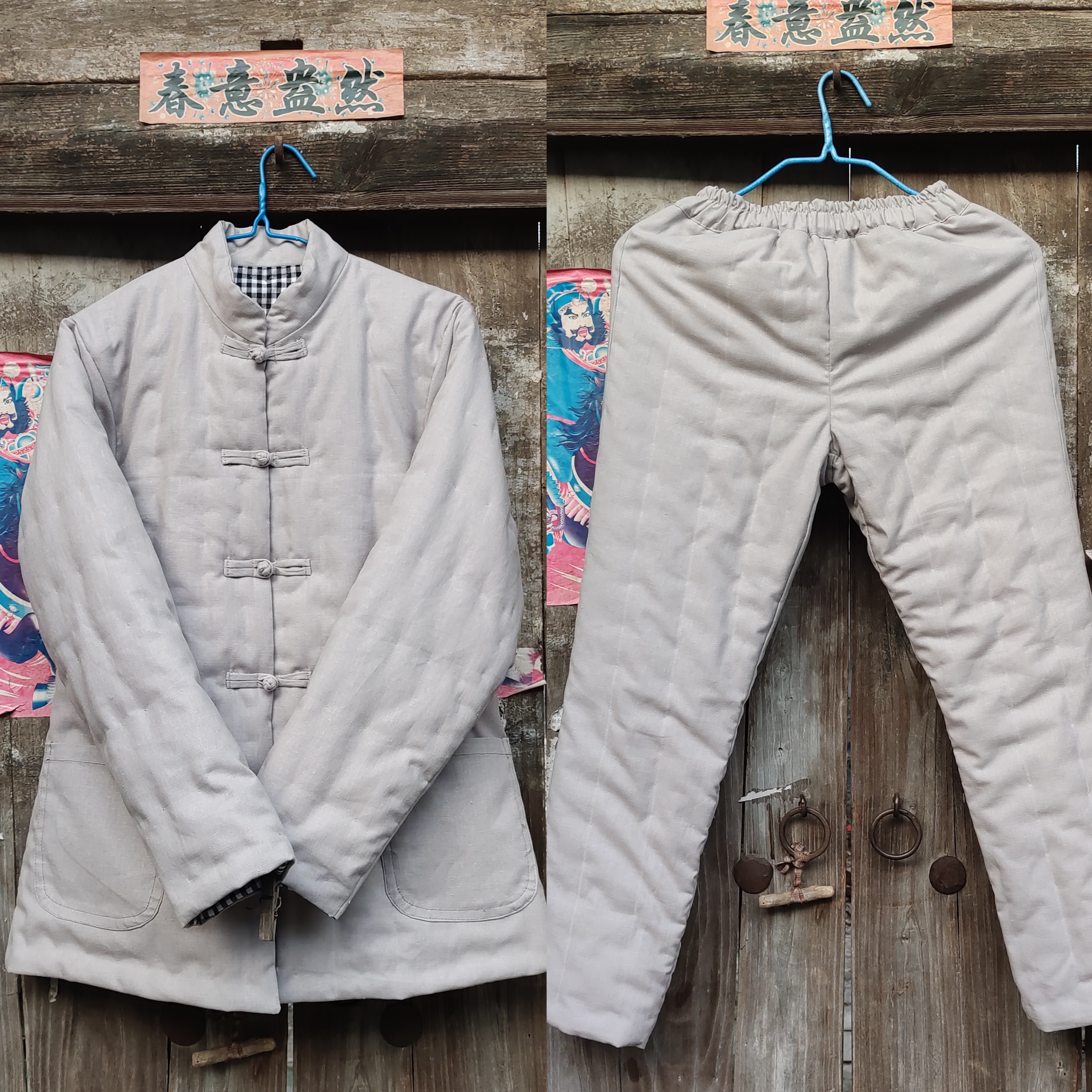 冬季纯手工老棉衣套装女加厚保暖棉服男国潮高端轻便舒适棉袄儿童