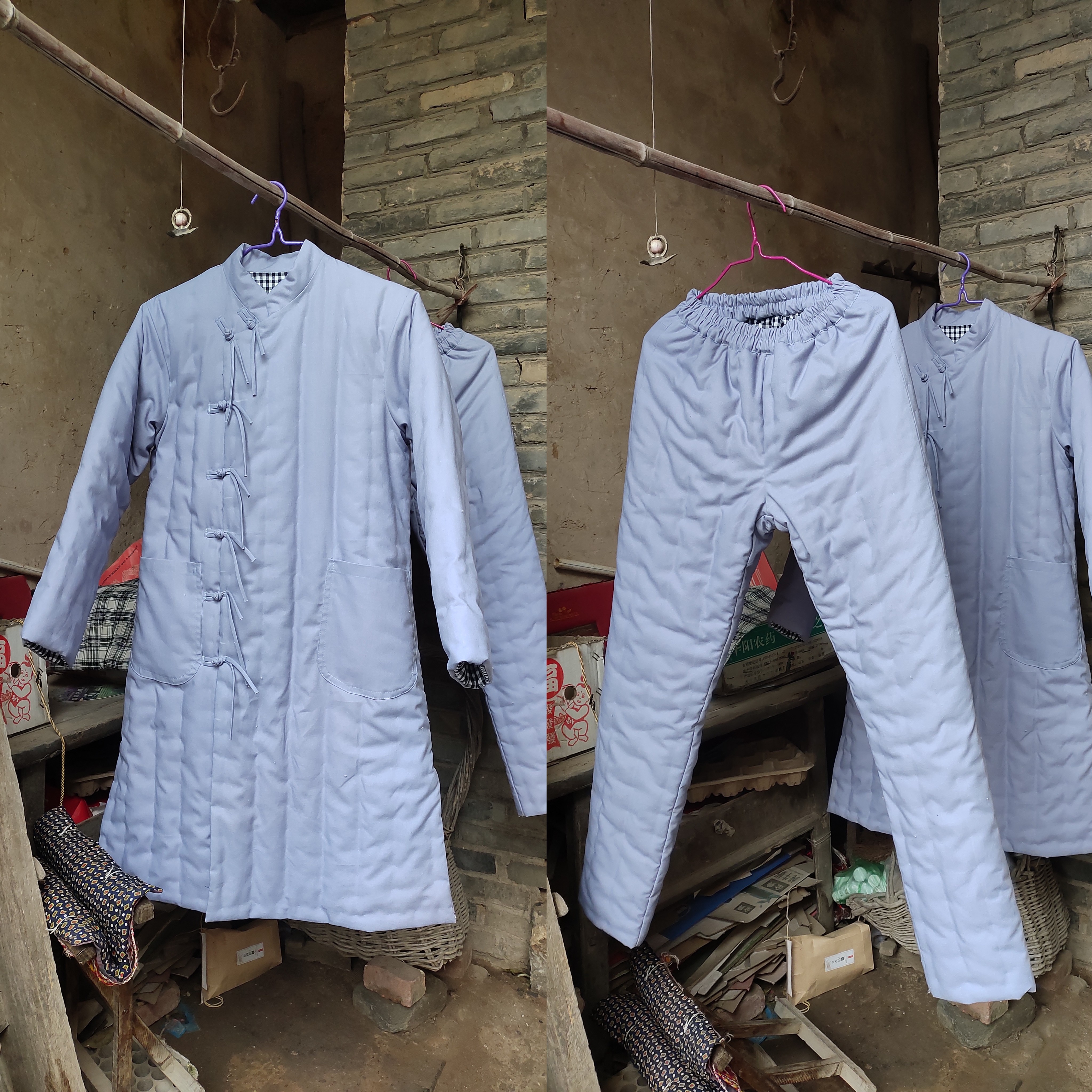 冬季纯手工老棉衣套装女加厚保暖棉服新中式高端轻便舒适棉袄儿童