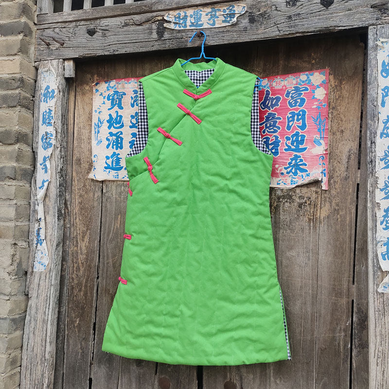 冬季纯手工老棉衣女加绒加厚保暖过年坎肩国潮舒适无袖棉袄男儿童