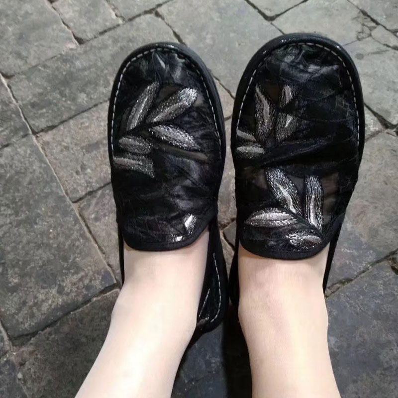 纯手工千层底布鞋夏季蕾丝女鞋透气吸汗养脚儿童汉服布鞋男绣花鞋