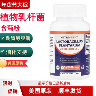 植物乳杆菌 Vitamatic耐胃酸益生菌益生元菊粉消化支持DRcaps胶囊