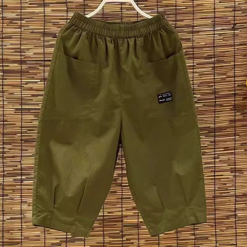 清仓捡漏~纯棉休闲七分哈伦裤女夏季薄款宽松显瘦妈妈六分工装裤,女装/女士精品,时尚防晒服,淘宝优惠券,粉丝福利购,淘宝优惠卷