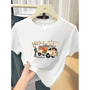 短袖T恤女夏装2026新款初高中学生大童女生衣服夏季流行好看上衣