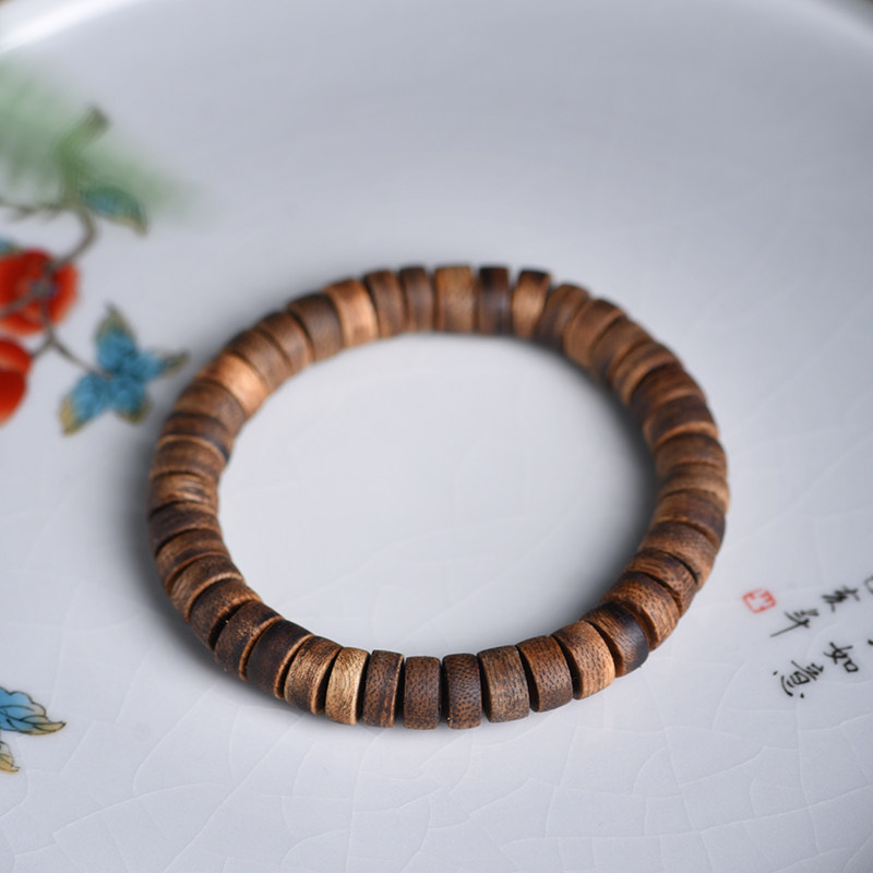 완벽한 장인 정신 베트남 NHA TRANG HUANG QI NAN CHE NAN AGARWOOD 부처님 구슬 팔찌 남성용 팔찌 여성용 문화 장난감 에스닉 스타일 액세서리