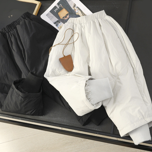 华子家 儿童羽绒裤2025冬季新款男童女童防风抗寒保暖休闲裤45505