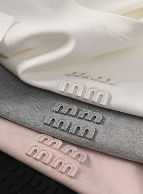 华子家 新疆棉短袖t恤女2025夏季新款立体刺绣百搭圆领上衣42337