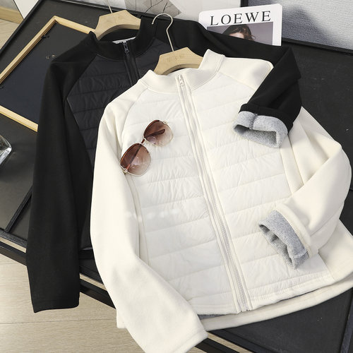 小蛮腰拼接保暖立领外套内胆上衣