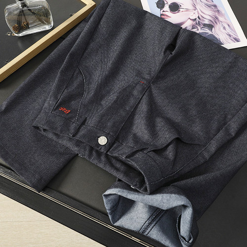 学院风女童休闲弯刀牛仔裤阔腿裤