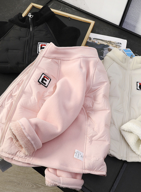 华子家 宝妈福利！男女童装加厚奥利绒立领夹克保暖内胆外套45385