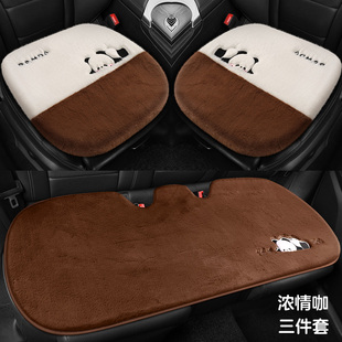 新款驾驶位短毛绒冬季汽车坐垫单片后排三人后座保暖长条冬天座垫