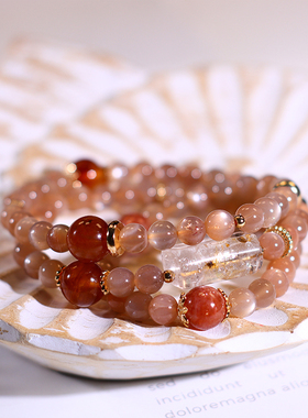 天然黑骨干安德森三圈手链情侣掌柜原创设计定制款首饰 春分活动