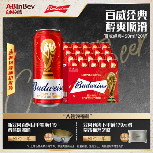 Budweiser/百威450ml*20听啤酒