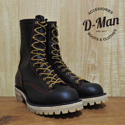 黑色工装靴wesco高帮款