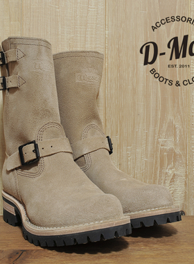Wesco boots Boss 麻布色翻毛皮双束带 工装靴/鞋型 ◆D-Man◆