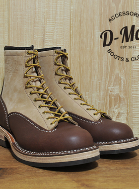 Wesco boots Jobmaster 棕色拼色短脸 工装靴/鞋型 ◆D-Man◆