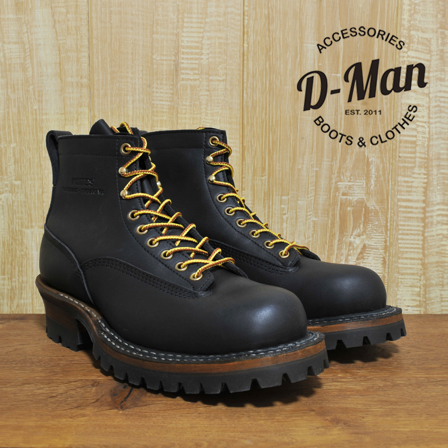 现货 White's Boots Smoke Jumper 4811楦短脸黑色油皮 工装靴/鞋,流行男鞋,马丁靴,淘宝优惠券,粉丝福利购,淘宝优惠卷