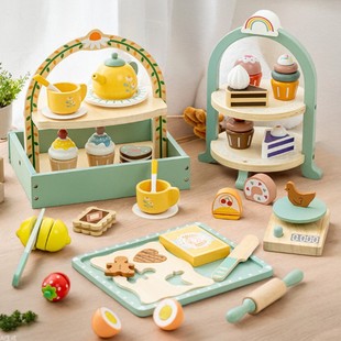 过家家 早教木制儿童益智玩具甜品蛋糕幼儿园区角搅拌机具套装