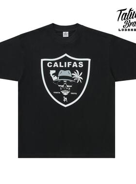 Tatuaje西海岸Raiders小领口T恤Chicano奇卡诺HIPHOP短袖POPPING