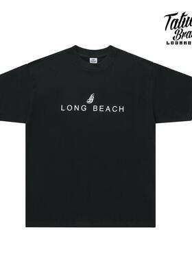 西海岸LONGBEACH街舞小领口T恤Chicano奇卡诺HIPHOP短袖POPPING