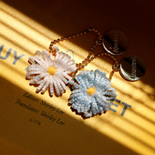 原创手工制作雏菊串珠汽车钥匙扣包包挂件