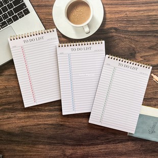 Todolist计划本外贸本便签本日程本规划本英文记事本线圈日计划本