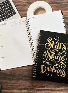 2026日程本计划本daily planner行事历笔记本规划师日计划本英文