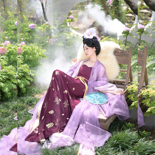 复原唐制衫裙诃子裙显瘦大放量