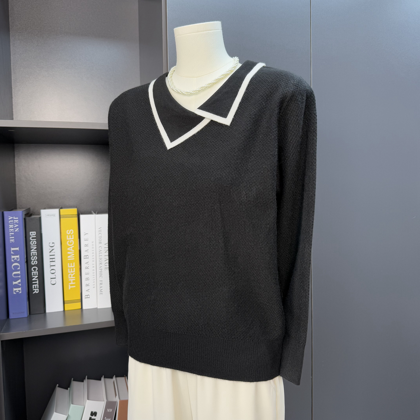 中年妈妈装秋季翻领针织衫女长袖上衣中老年衣服宽松薄款打底小衫