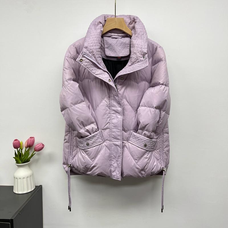 冬季休闲妈妈装羽绒服保暖加厚中老年女鸭绒棉袄外套大码宽松上衣