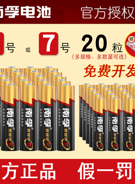 南孚5号电池7号电池碱性3AAA五七号智能门锁电池玩具电视空调遥控器电池键盘鼠标LR6电池1.5V电池