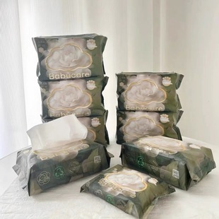 babycare山茶绵柔巾bbc新生婴幼儿专用干湿两用洗脸巾非棉柔巾