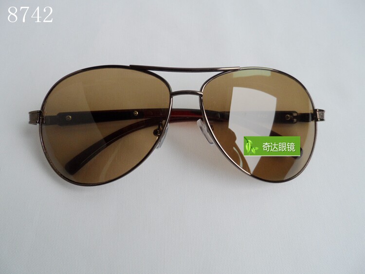 配茶色远视/老花太阳镜 蛤蟆镜墨镜75/100/150/200/250/300度男