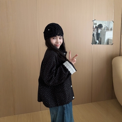 此外 碎花扩版小个子短款外套女2025年秋季新款立领保暖气质上衣