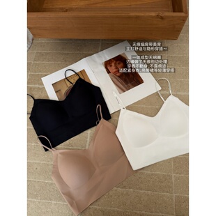 上衣女2026百搭弹力背心内搭不扎肤 带胸贴修身 此外 美背吊带修身