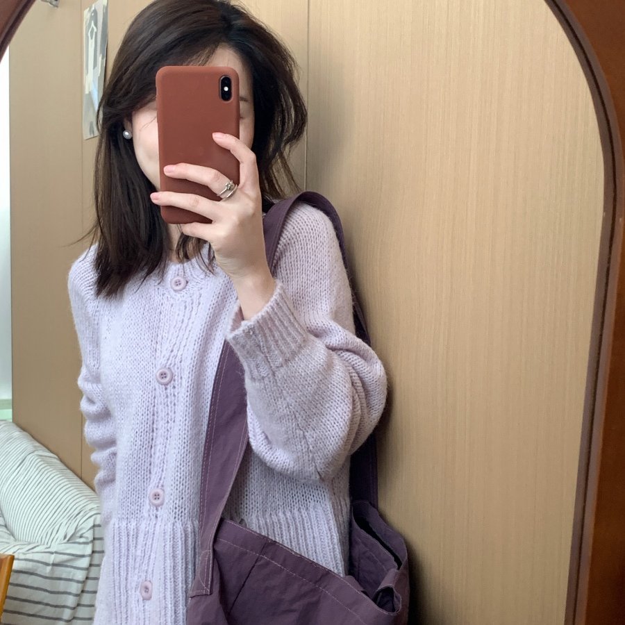 此外 糖果色减龄气质毛衣外套女2026春款针织开衫韩版温柔薄外套