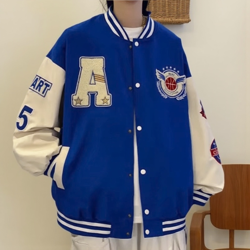 春秋季棒球服外套男女情侣款宽松潮牌街头嘻哈百搭潮流夹克衫外套